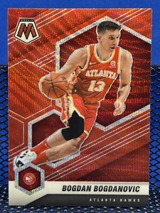 2020-21 Panini Mosaic BOGDAN BOGDANOVIC Asia Red Wave Prizm Atlanta Hawks - Picture 1 of 2