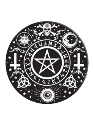 PAGANO WICCA PENTAGRAMA SÍMBOLO BRUJA Colgante En Plata de Ley 925 22" Collar Foto 1 de 4