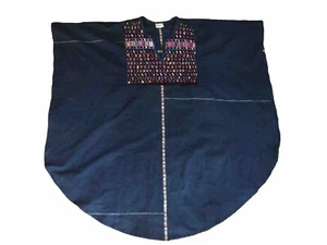 VINTAGE Embroidered Guatemalan Textile Huipil Poncho Caftan Top OS - Picture 1 of 9