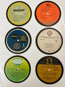 LOTE de 6 posavasos vintage OG VINTAGE etiquetas discográficas de vinilo recicladas hechas a mano (L) - Imagen 1 de 8