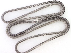 69 Gram IJC Italy 4mm Double Box Link Chain Necklace 40" LONG Heavy Thick Men - Picture 1 of 14