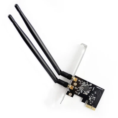 Desktop PC PCIe WiFi Wireless Adapter Dual Band AC 1200Mbps Network Card RTL8812 - Image 1 of 4