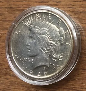 L112 US USA STATI UNITI 1922 $1 ARGENTO BU UNC MONETA DOLLARO PACE IN CAPSULA - Foto 1 di 2