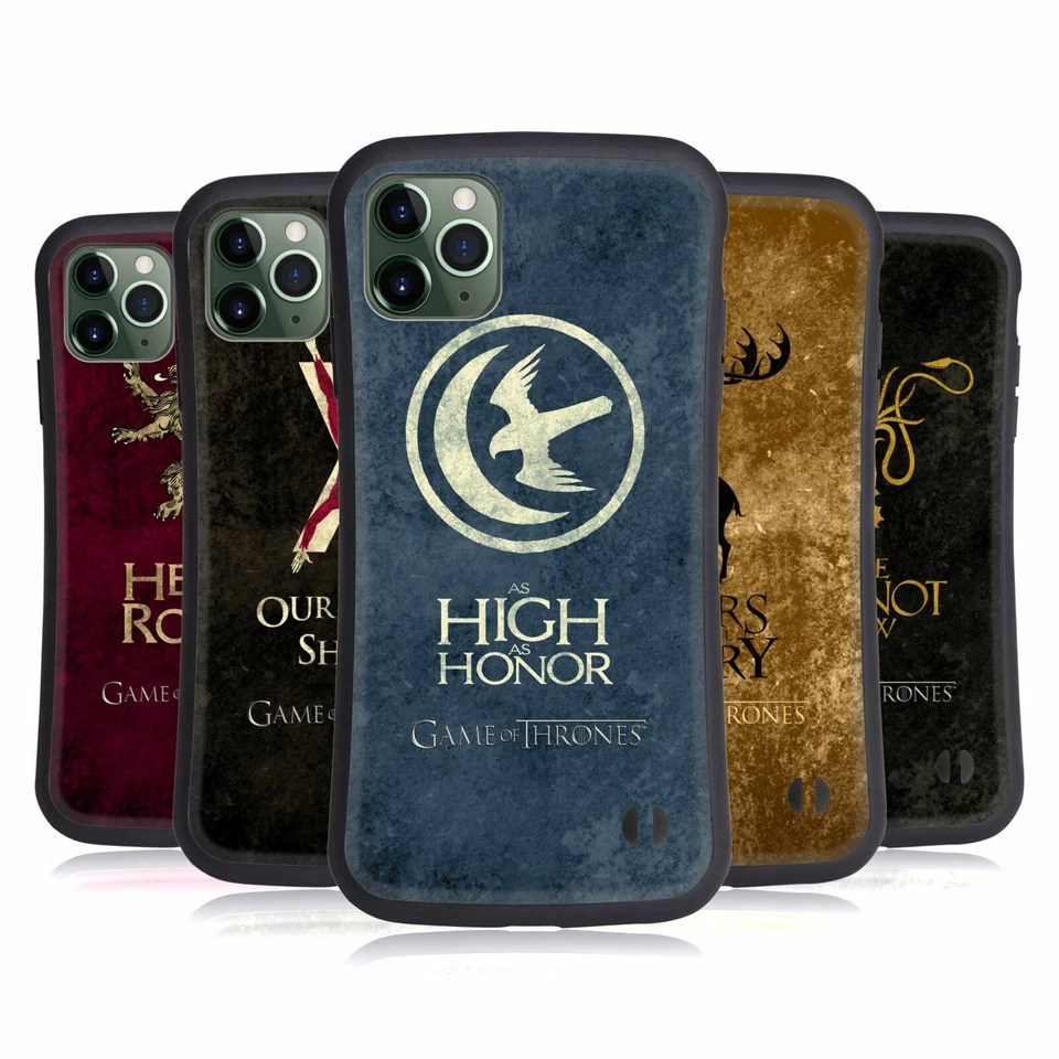 OFFICIAL HBO GAME OF THRONES DARK SIGILS HYBRID CASE FOR APPLE iPHONES PHONES - Image 1 of 4