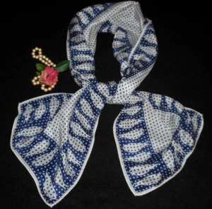 VinTage Silk Scarf Vera Neuman Blue White Fish & NWT Jones New York Beige Satin - Picture 1 of 6