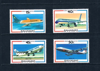 $17.00 - Scott Value - 1987 BAHAMAS Airplanes Caribbean Aviation CV MNH NH UMM - Image 1 of 2