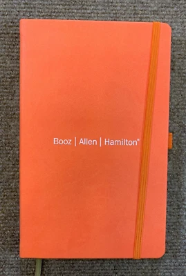 Booz Allen Hamilton Castelli Notebook Medium Orange Hardcover 5.25x8.25 - Image 1 of 3