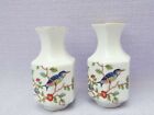 Aynsley Bone China Matching Pair Miniature Cabinet Vases Pembroke Posy 3.5"