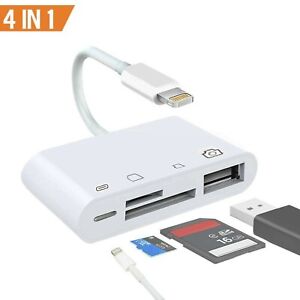 Ultimate-Audio 4 in 1 SD TF Card Reader Compatible iPhone iPad iPod, USB 3.0 ...