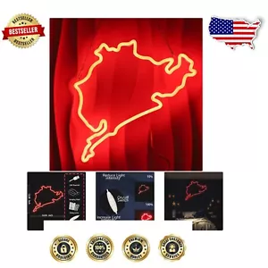 Dimmable Race Track LED Neon Sign - Perfect Gift for Racing Fans, 14x12 Inch - Picture 1 of 8