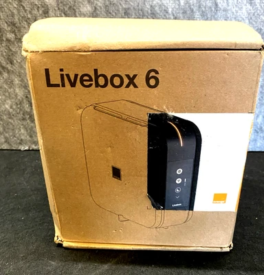 ARANCIONE Livebox 6 router fibra ottica Wi-Fi standard Wi-Fi 6E rete domestica gaming NUOVO - Immagine 1 di 4