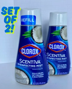 JUEGO DE 2 recambios de niebla desinfectante Clorox Scentiva coco y nenúfar 16 fl. Oz - Imagen 1 de 1