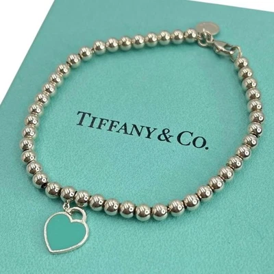 Tiffany Return To Tiffany Mini heart tag beads Bracelet 925 Silver - Image 1 of 4