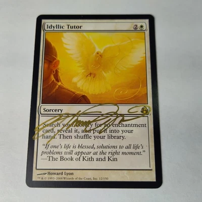 MTG Idyllic Tutor Morningtide - Signed by Artist Howard Lyon (Gold) - Image 1 of 4