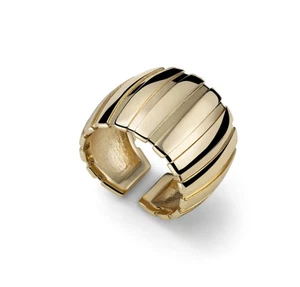 Unoaerre Women's Ring Band Open Golden Size Fits Mens 17 A 20 - Picture 1 of 2