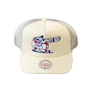 Mitchell & Ness Cap Chicago White Sox Cream Cooperstown Adjustable Snapback Rare - Picture 1 of 7
