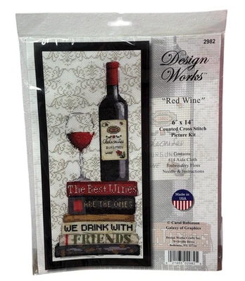 Design Works Red Wine Counted Cross Stitch  Kit #2982 NEW - Image 1 of 3