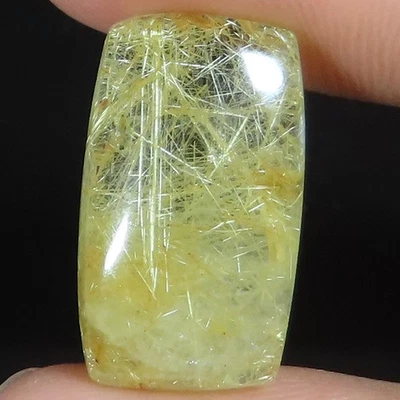 Natural Rutile Quartz Cushion Cabochon Loose Gemstone 17.40 Cts 12x22x5 mm MS944 - Image 1 of 4