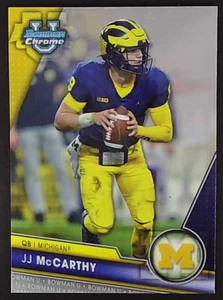 2023 Bowman University Chrome JJ McCarthy #124 Wolverines Vikings NFL - Picture 1 of 10