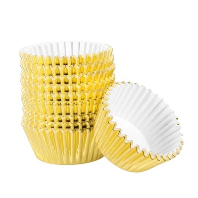  OUNONA 200 pezzi di fogli di alluminio addensati, fodere per cupcake, stampi - Immagine 1 di 4