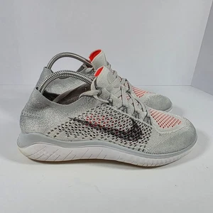 Nike Free RN 2018 Flyknit Zapatos para Correr Tenis Gris Naranja Negro Talla 8 - Imagen 1 de 9