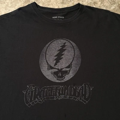 Lucky Brand Grateful Dead Shirt Mens XL Black Short Sleeve L Deadhead Junk Food - Image 1 of 4