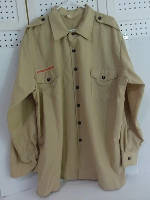 Boy Scouts of America Tan Uniform Shirt Mens 2XL Long Sleeve - Image 1 of 4