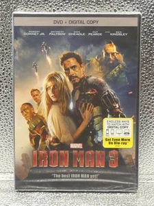 Marvel Iron Man 3 PG-13 2013 WS Robert Downey Jr. Action DVD New Factory Sealed - Picture 1 of 8