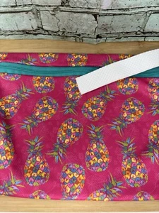 Cloth Diaper Wet/Dry Bag Smart Bottoms Zipper Small 12”x 8” Pineapples Pink - Picture 1 of 7