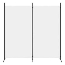 AX Divisorio Paravento Stanza 2Pannelli Bianco 1.75x1.8m Pieghevole Casa 350258