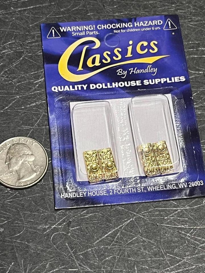 Classics by Handley Dollhouse Miniature Hardware Ornate Door Knobs Set 1 12
