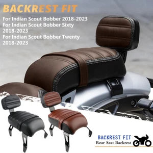 Rear Seat Backrest W/ Bracket Pad for Indian Scout Bobber Twenty Sixty 2018-2023 - Picture 1 of 24