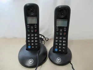 BT Everyday Cordless DECT Phone - 2 Handset, Black - Zdjęcie 1 z 8