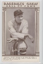 1974 Exhibits Baseball's Great Hall of Fame Sepia Ink Walter Johnson HOF