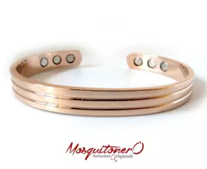 Bracciale rigido donna rame magnetico oro rosa terapia dolore artrite salute - Foto 1 di 12