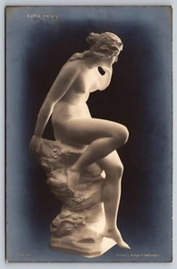 Postcard RPPC "Echo" Statue German Herzig 5Y - Picture 1 of 2