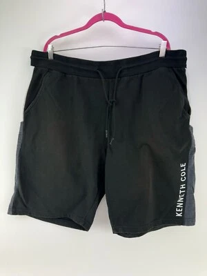 Pantalones cortos deportivos Kenneth Cole para hombre negros con cordón talla 2X Foto 1 de 3