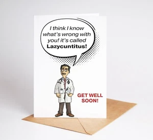 Funny Get Well Soon Card After Operation Hospital Stay BC570 - Picture 1 of 3