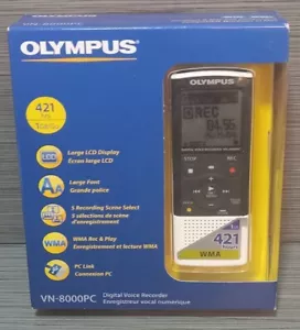 Olympus VN-8000PC Digital Voice Recorder PC Link 1GB 421Hrs New Factory Sealed - Picture 1 of 8