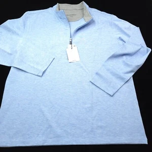 MIZZEN+MAIN 1/4 ZIP SWEATER -XXL- BLUE RAYON NYLON PERFORMANCE PROFLEX GOLF - Picture 1 of 10