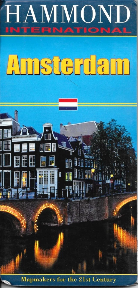 Mapa de Ámsterdam, Países Bajos, por Hammond Maps Foto 1 de 1