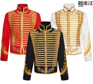Men's Military Steampunk Parade Jacket - Marching Band Long Sleeve Drummer Coat - Picture 1 of 20
