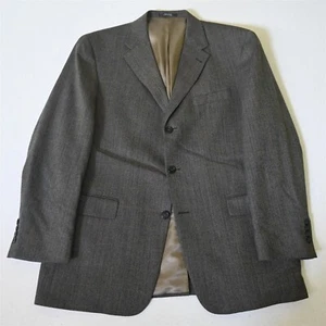 Austin Reed 44R Blue Gray Herringbone Wool Mens Blazer Suit Jacket Sport Coat - Picture 1 of 12