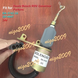 24V Solenoid Valve SA-3742-24 Fit for Deutz Bosch RSV Governor Perkins Engines - Picture 1 of 6