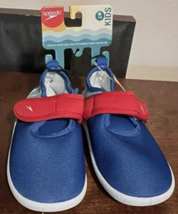 Scarpe da acqua Shore Explorer stampate per bambini blu tie-dye taglia M (7-8) - Speedo - Foto 1 di 6