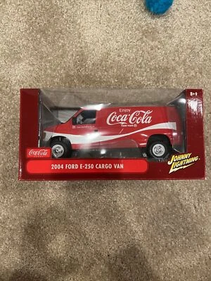 Johnny Lightning Coca-Cola 1/24, 2004 Ford E-250 Van; White Lightning Brand New! - Image 1 of 4