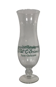 Pat OBriens New Orleans HAVE FUN Green Print 10in 20 FL Oz Hurricane Glass - Picture 1 of 17