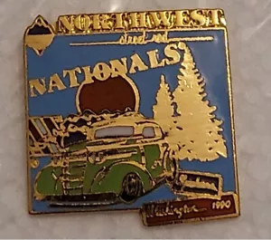 1990 Northwest Nationals Washington State Hut Pin und Pin Rückenlehne - Bild 1 von 1