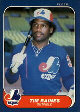 1986 Fleer Montreal Expos Baseball Card #256 Tim Raines