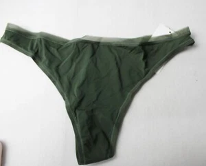 Lively Women's Low-Rise Stretchy Minimal No Show Thong DH3 Green Medium NWT - Picture 1 of 6